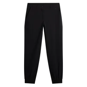 Womens Elena Double Weave Stretch Joggers Black - SS24