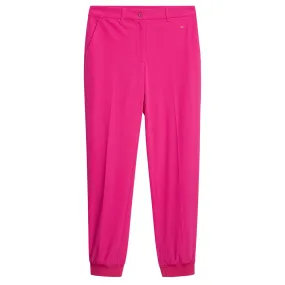 Womens Elena Double Weave Stretch Joggers Fuchsia Purple - SS24