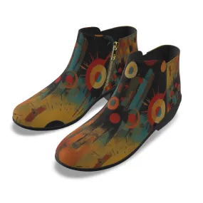 Women's Fashion Boots 354 multicolored, abstract, print