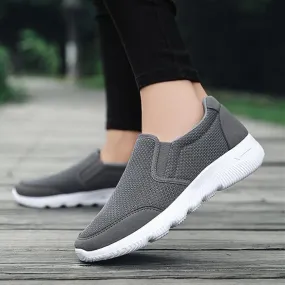 Women's flat slip on sneakers comfy walking slip resistant