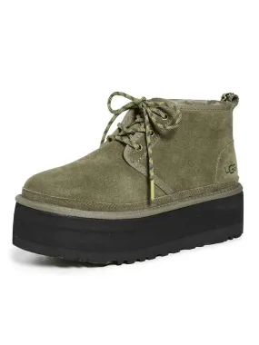 Women's Heritage Platform Ankle Boots,Olive