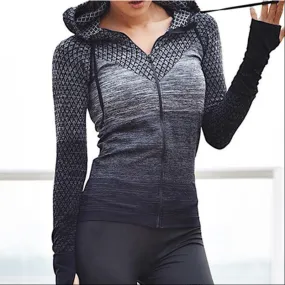 Women's Hooded Yoga Sports Jacket