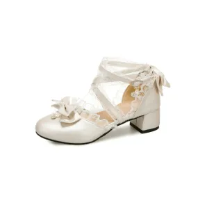 Women's Lolita Bowties Block Heel Sandals