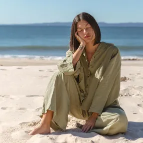 Womens Lounge Shirt - Olive
