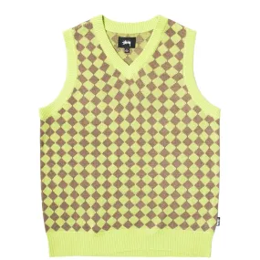 WOMEN'S MELANGE CHECKER SWEATER VEST