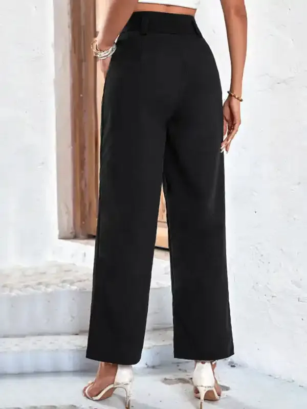 Women’s New Model Black Cropped Casual Pants