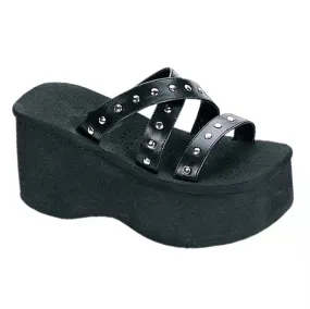 Womens Platform Slippers Summer Rivets Diamond Punk Style Ladies Sandals