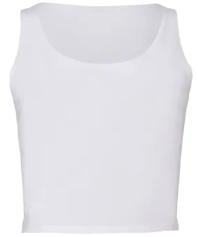 Womens polycotton crop top | White