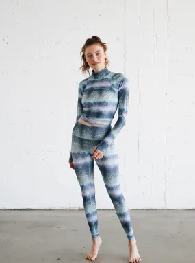 WOMEN'S PULLOVER RASH GUARD - BLUE COBRA