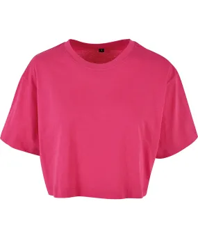Womens short oversized tee | Hibiskus Pink