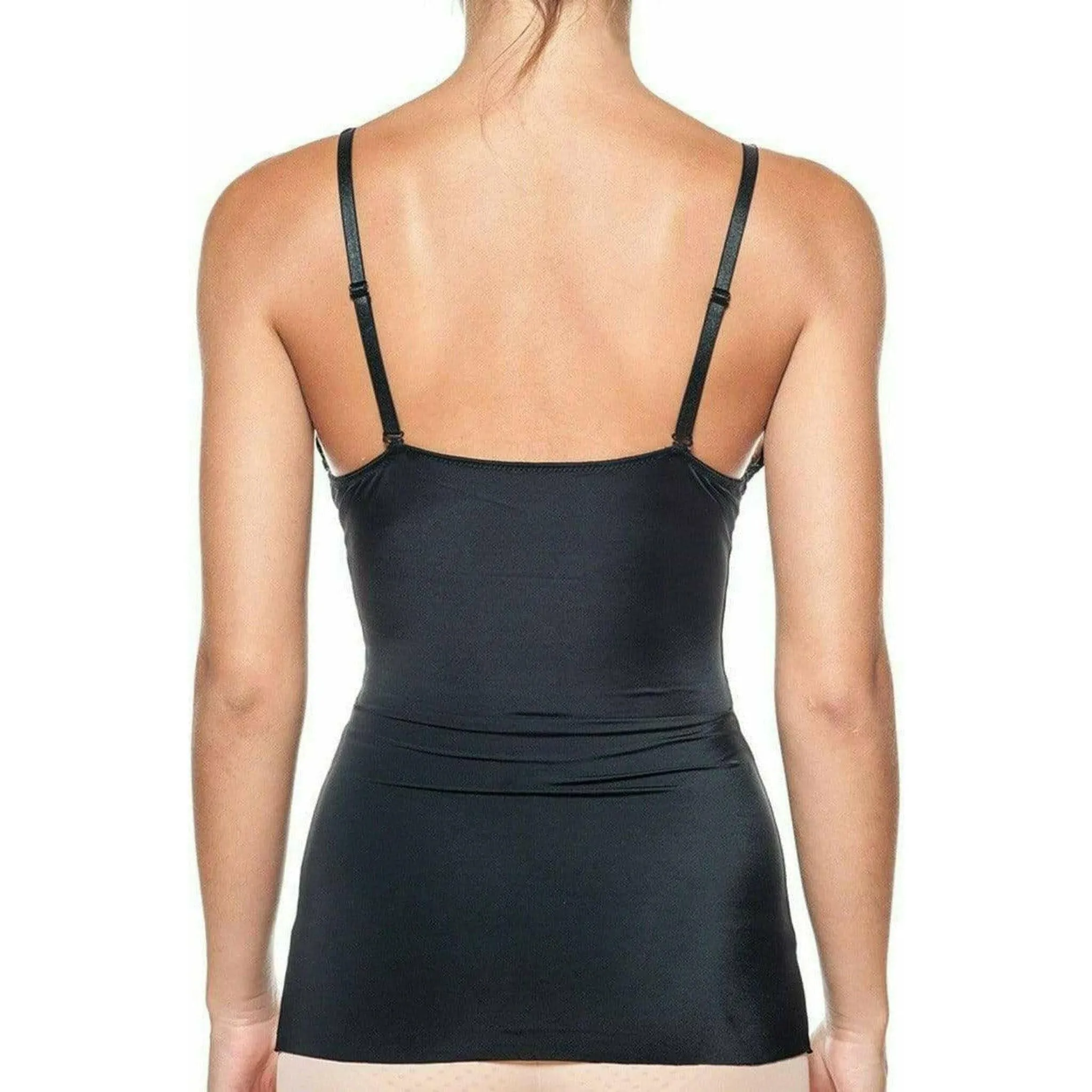 Women's Slimming Top with Sexy Lace in Black