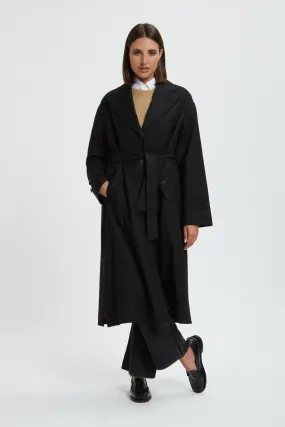 Women's Solid Wool Trench