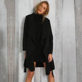 Women's Spring/Autumn Casual Wool Blend Thick Slim Trench Coat
