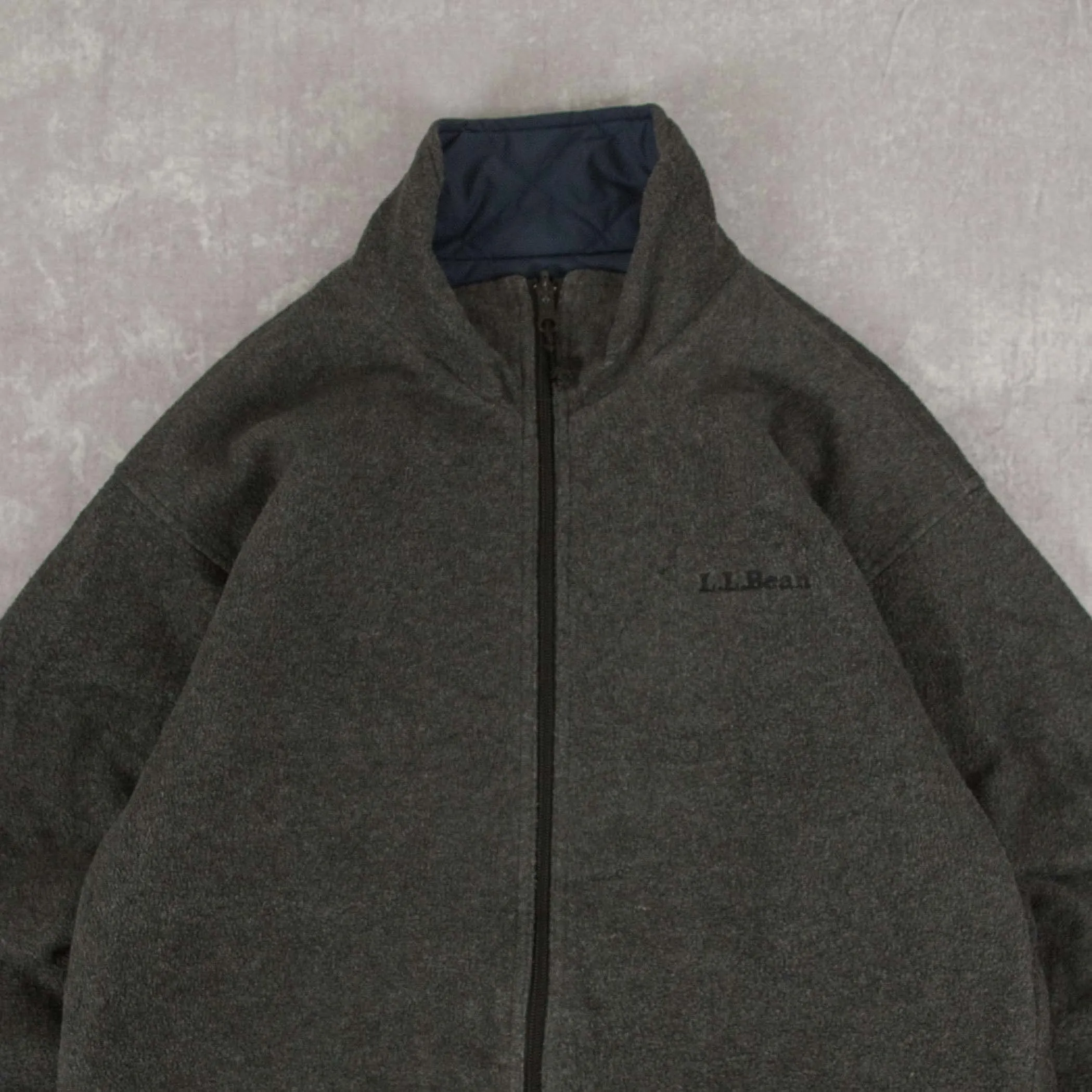 WOMEN'S VINTAGE 1990S L.L.BEAN REVERSIBLE QUILTED FLEECE JACKET - LARGE
