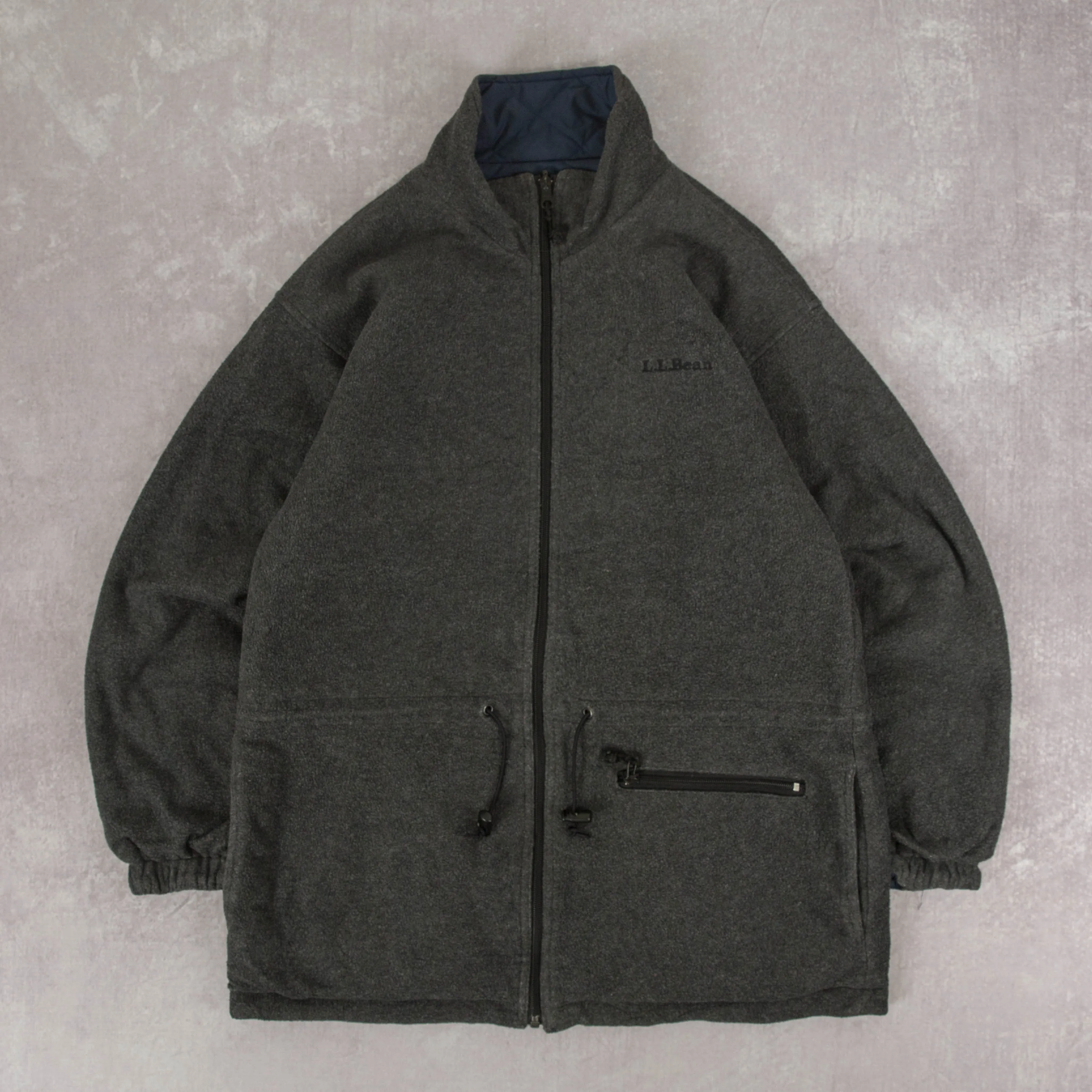 WOMEN'S VINTAGE 1990S L.L.BEAN REVERSIBLE QUILTED FLEECE JACKET - LARGE