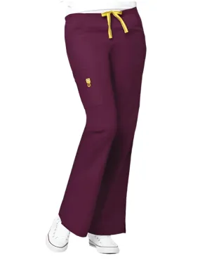 WonderWink Origins Women's Romeo Cargo Scrub Pant | Wine