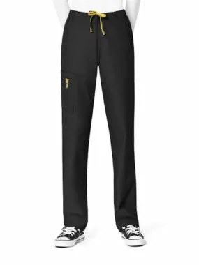 WonderWink Origins Women's Slim Leg Cargo Scrub Pant | Black