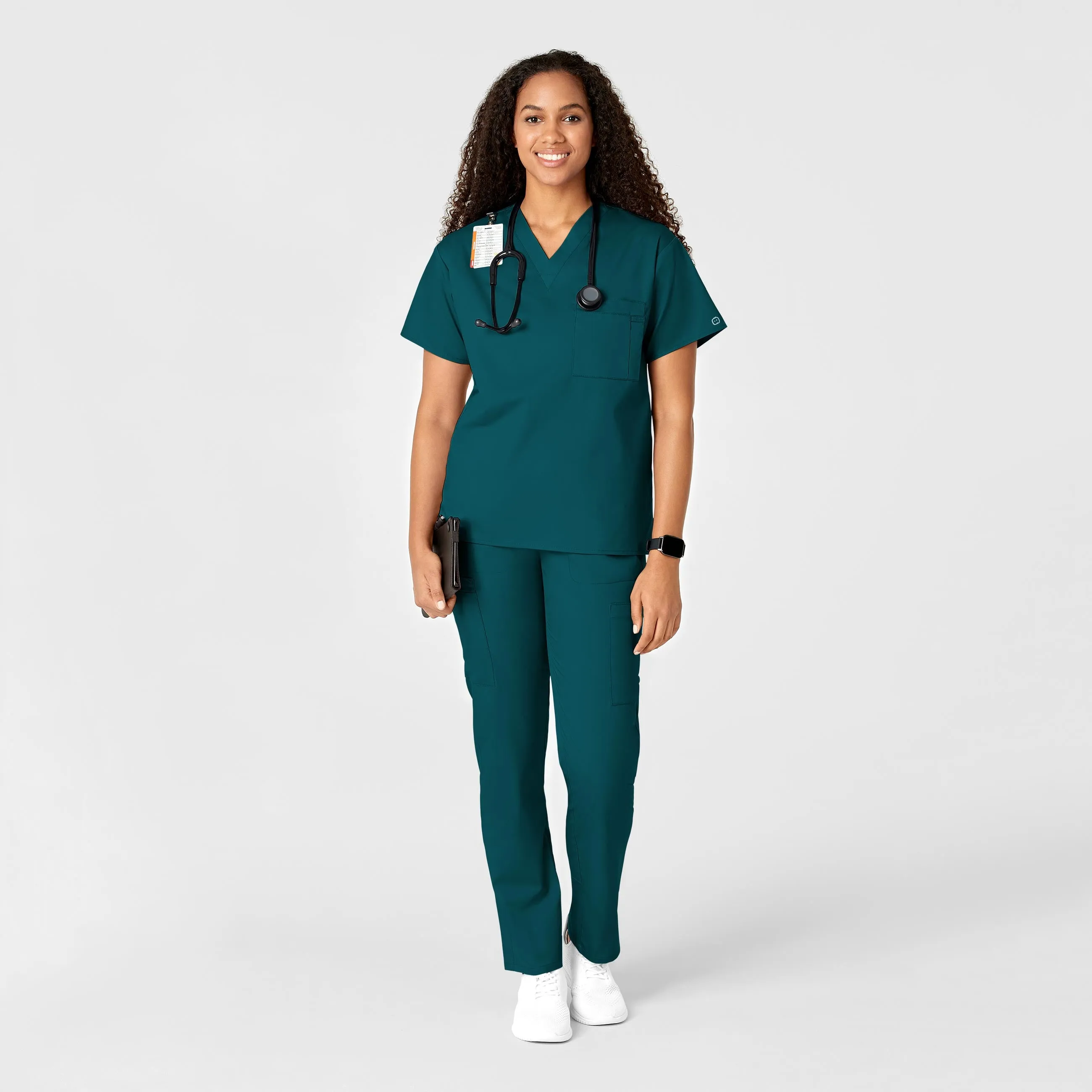 WonderWORK Women's Convertible Slim Leg Scrub Pant - Caribbean