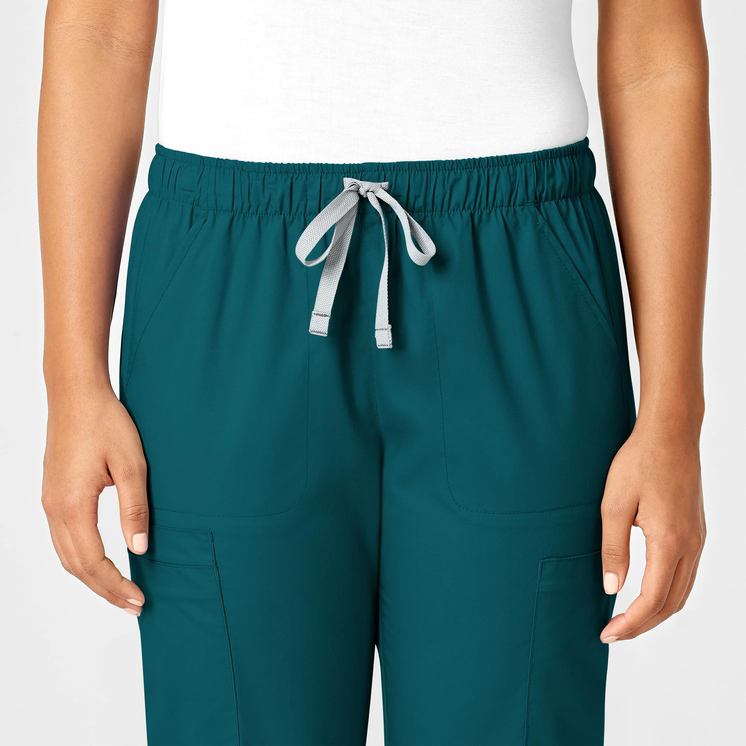WonderWORK Women's Convertible Slim Leg Scrub Pant - Caribbean
