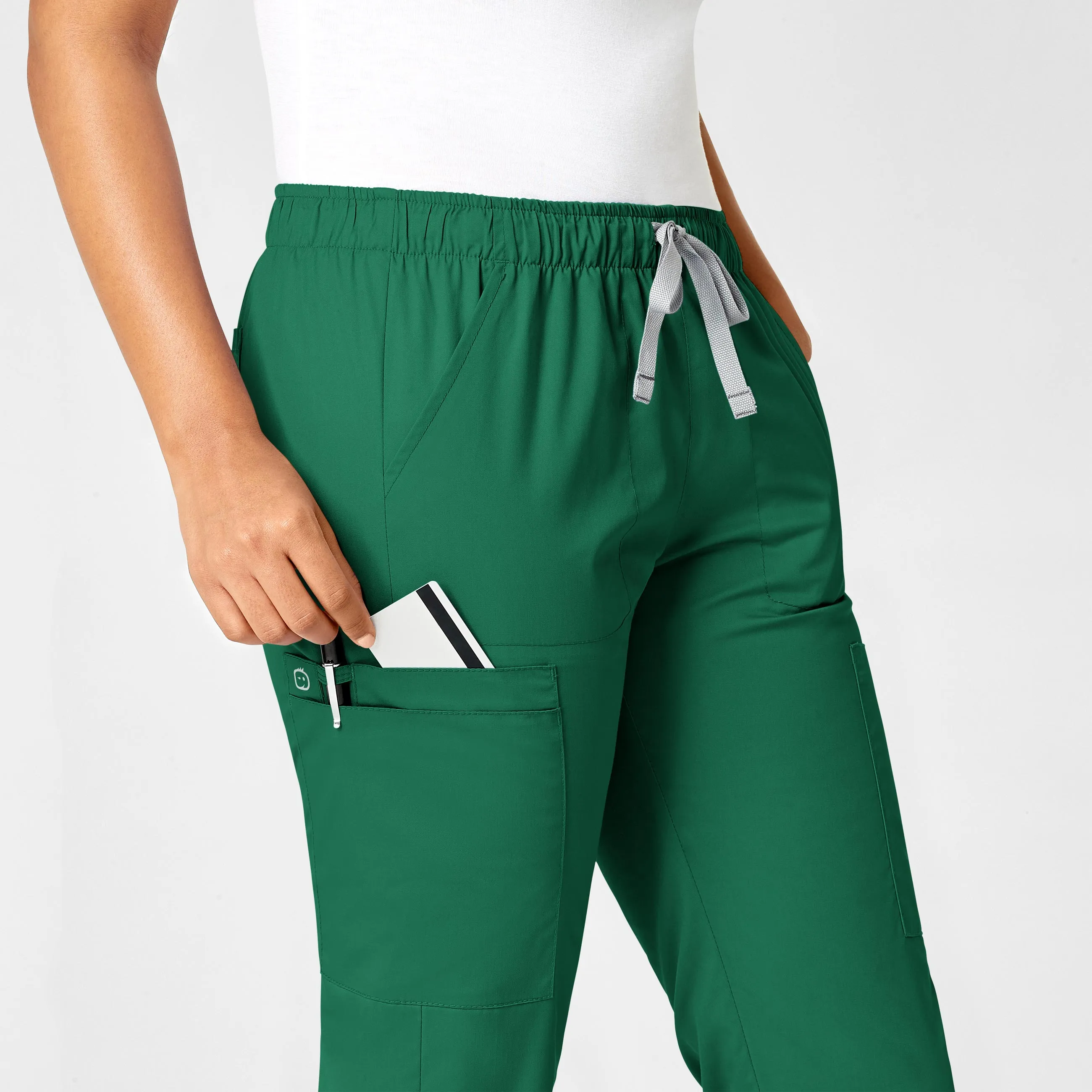 WonderWORK Women's Convertible Slim Leg Scrub Pant - Hunter