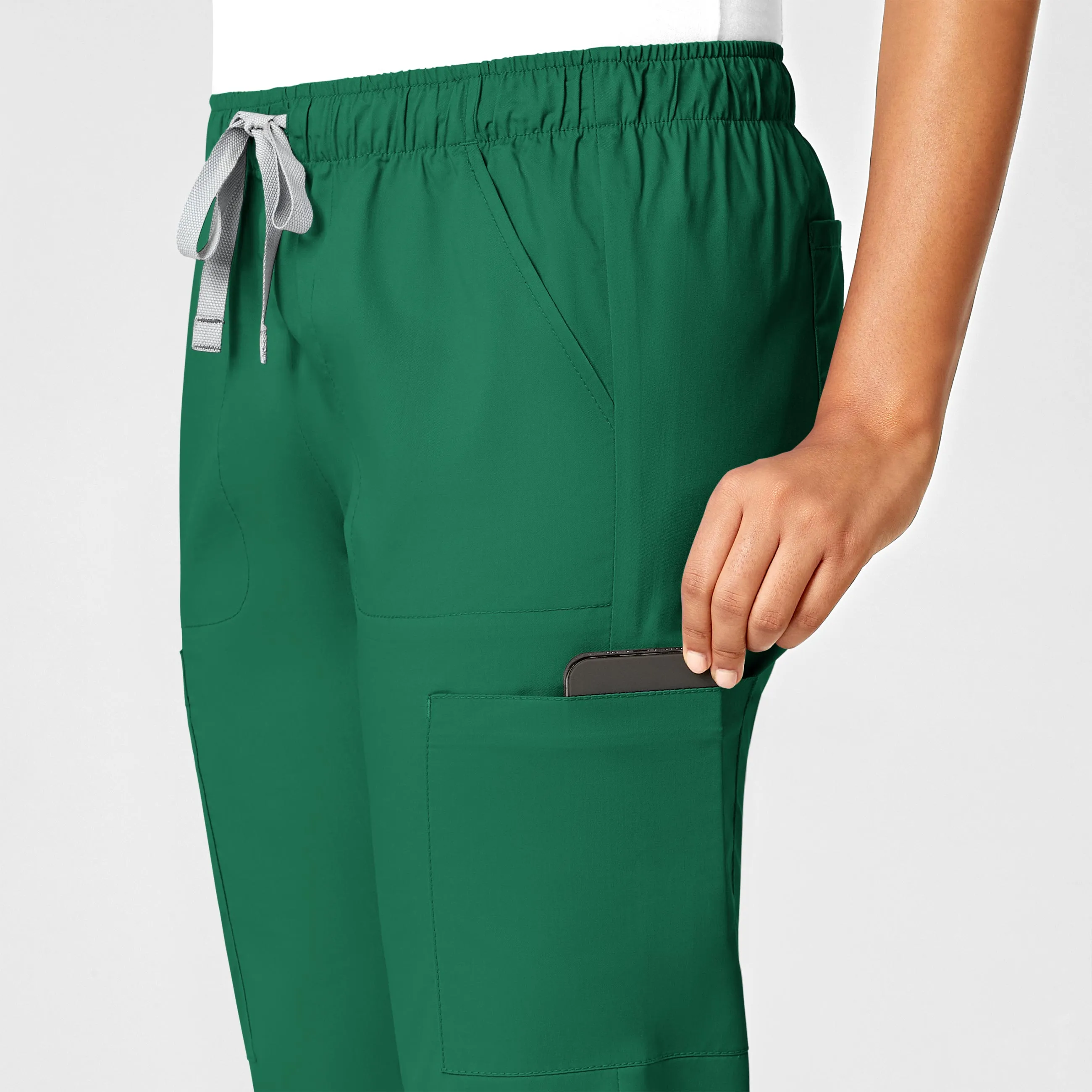 WonderWORK Women's Convertible Slim Leg Scrub Pant - Hunter