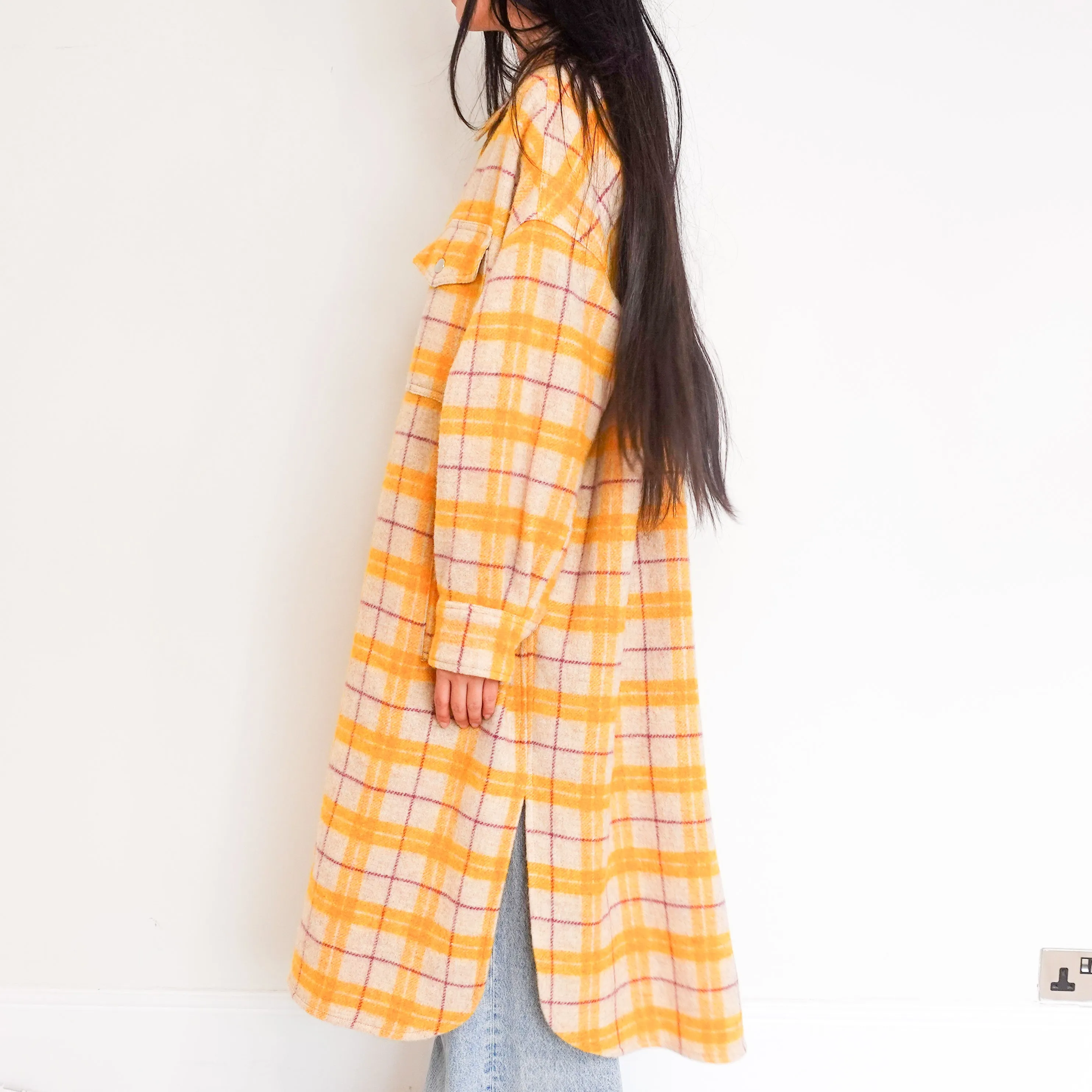 Wool Plaid coat RRP £595