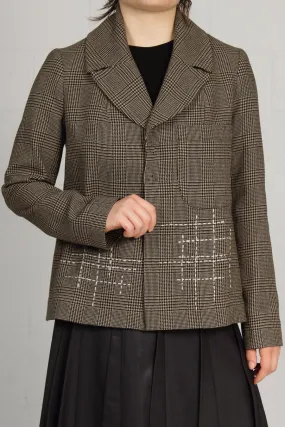 Wool Plaid Stitched Thistle Jacket
