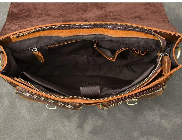 Woosir Brown Convertible Laptop Backpack Briefcase