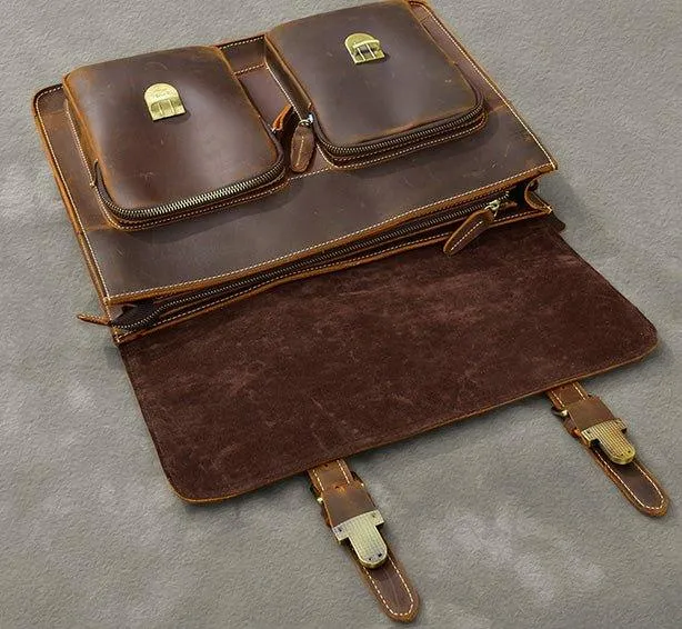 Woosir Brown Convertible Laptop Backpack Briefcase