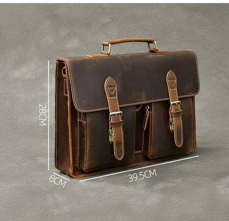 Woosir Brown Convertible Laptop Backpack Briefcase