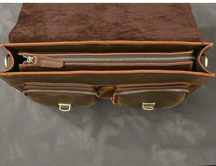 Woosir Brown Convertible Laptop Backpack Briefcase