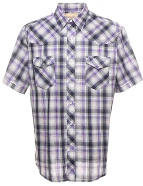 Wrangler Checked Lilac Western Shirt - XL