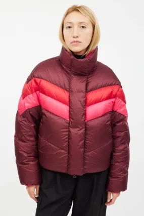 X Reformation Multi Pink Reversible Mila Puffer