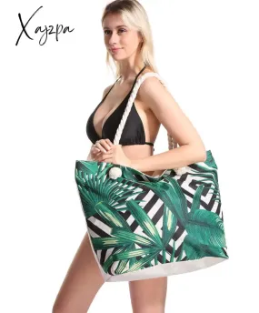 Xajzpa - Extra Large Beach Bag for Women Waterproof Weekender Big Pool Tote Bag With Zipper