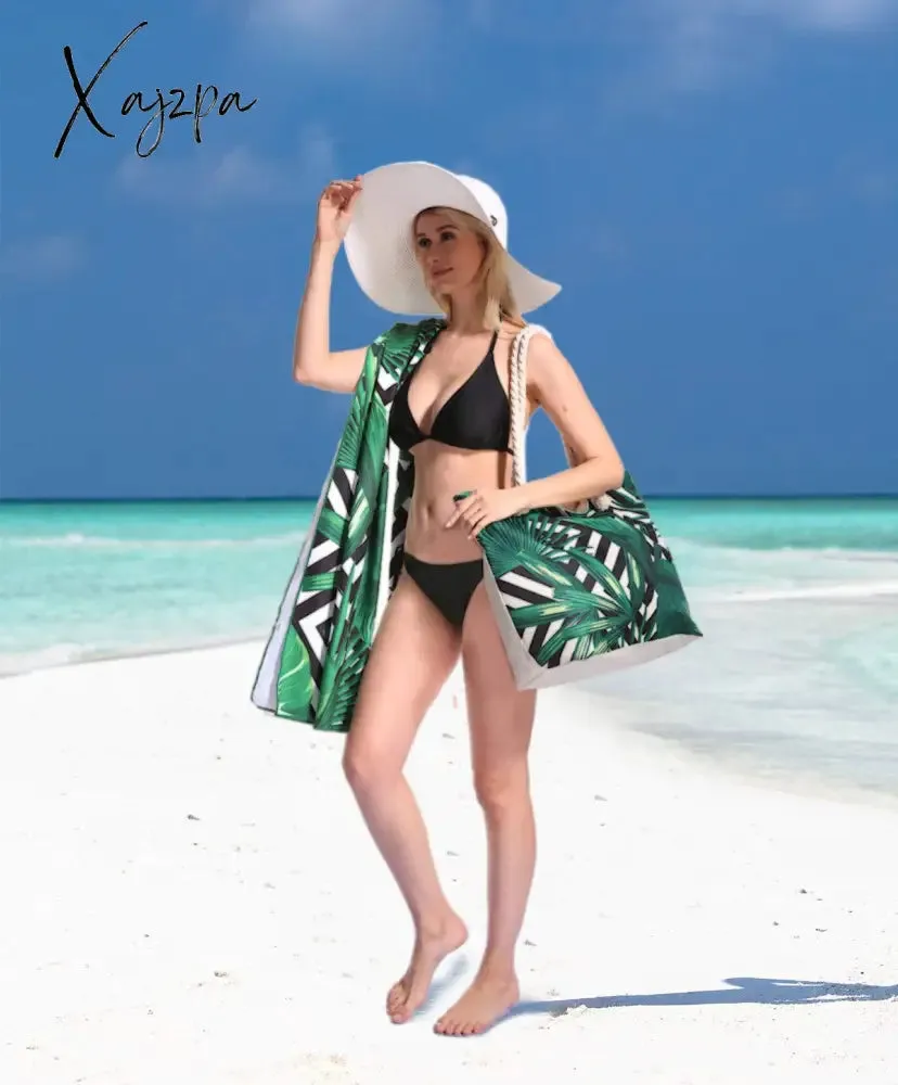 Xajzpa - Extra Large Beach Bag for Women Waterproof Weekender Big Pool Tote Bag With Zipper