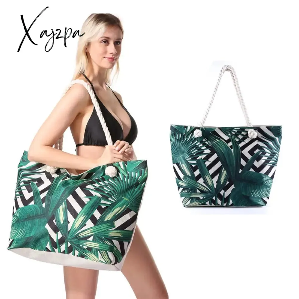 Xajzpa - Extra Large Beach Bag for Women Waterproof Weekender Big Pool Tote Bag With Zipper