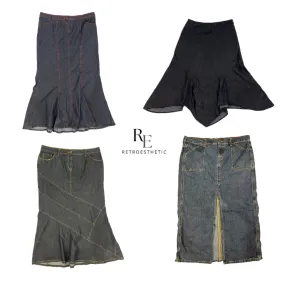 Y2K Denim Maxi Skirts (SR-586)