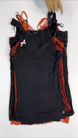 Y2K Gothic Romantic Cami Tops (RE-139)