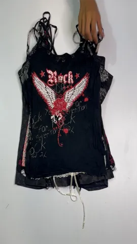 Y2K Grunge Black Cami Tops (RE-162)