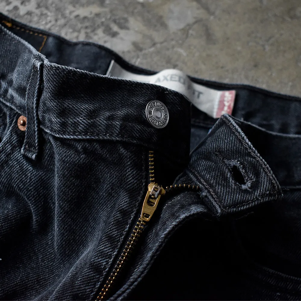 Y2K ペンキ！ Levi's 550 Relaxed Fit ブラック デニムパンツ 240425H