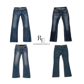 Y2K Unique Flared Denim Jeans (DR-167)