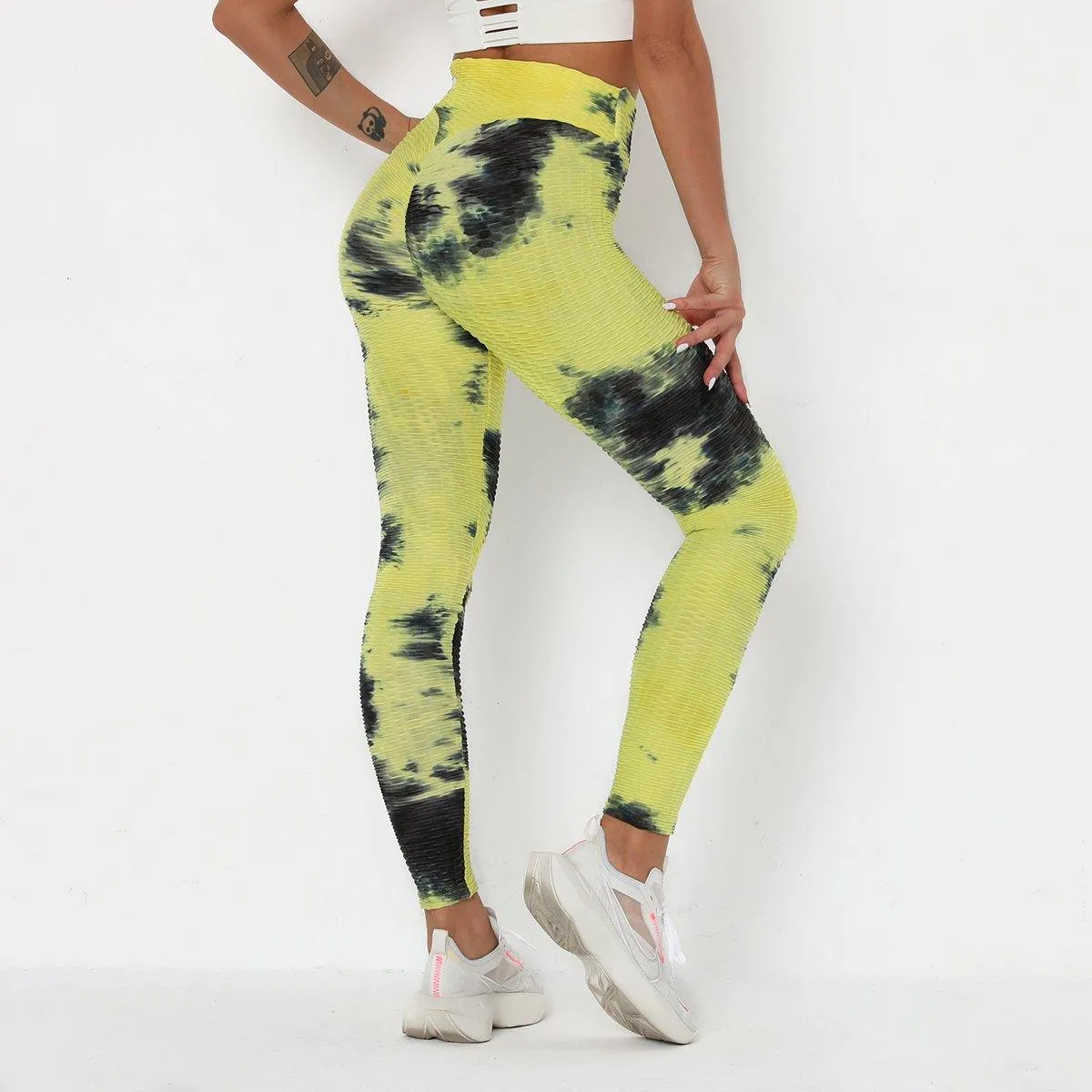 Yellow black Yoga Pants