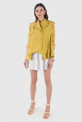 Yellow Double Breasted Summer Jacket