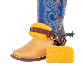 Youth Sheep Skin Spur Strap Cover