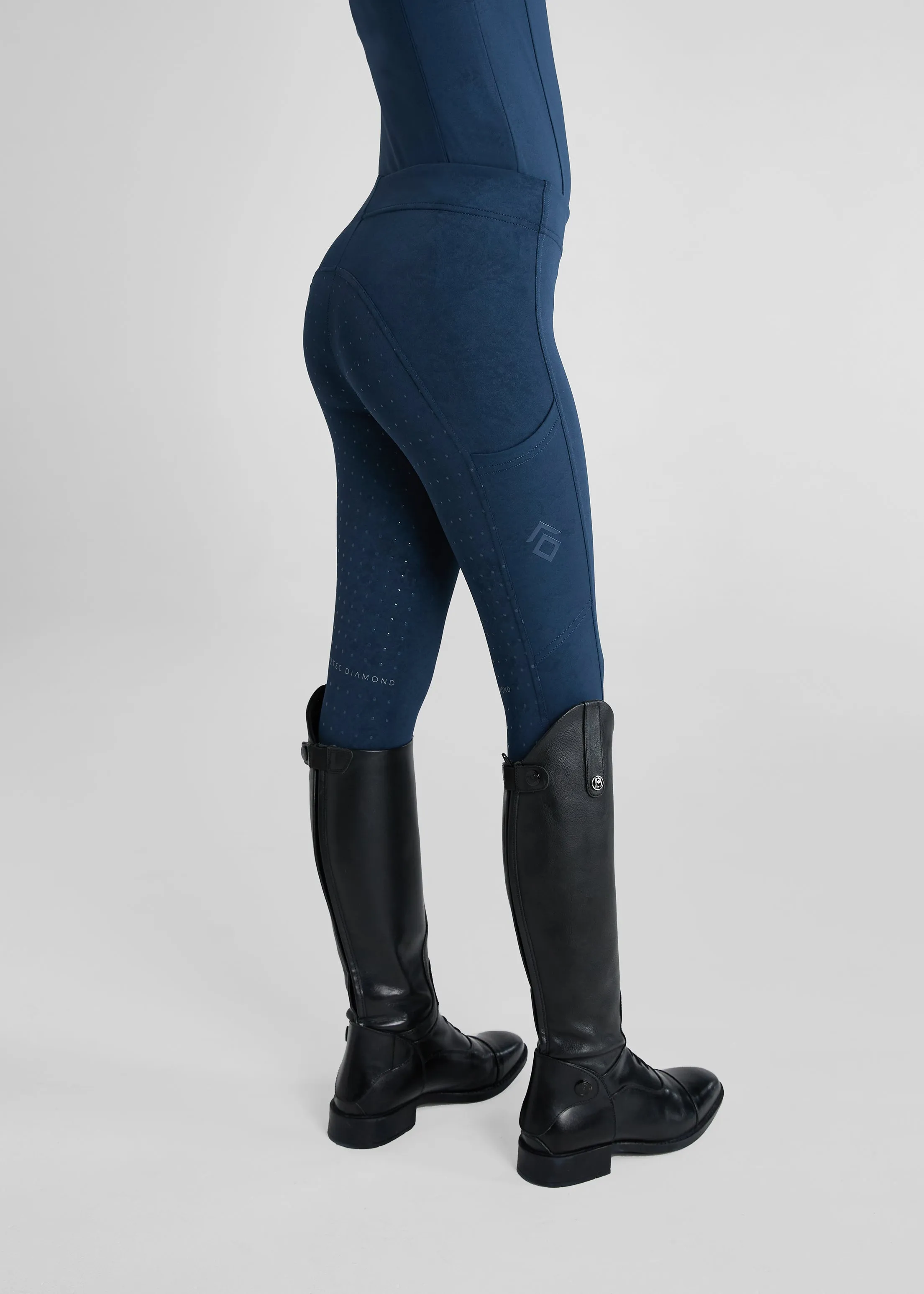 YR Navy Distressed Full Seat Leggings