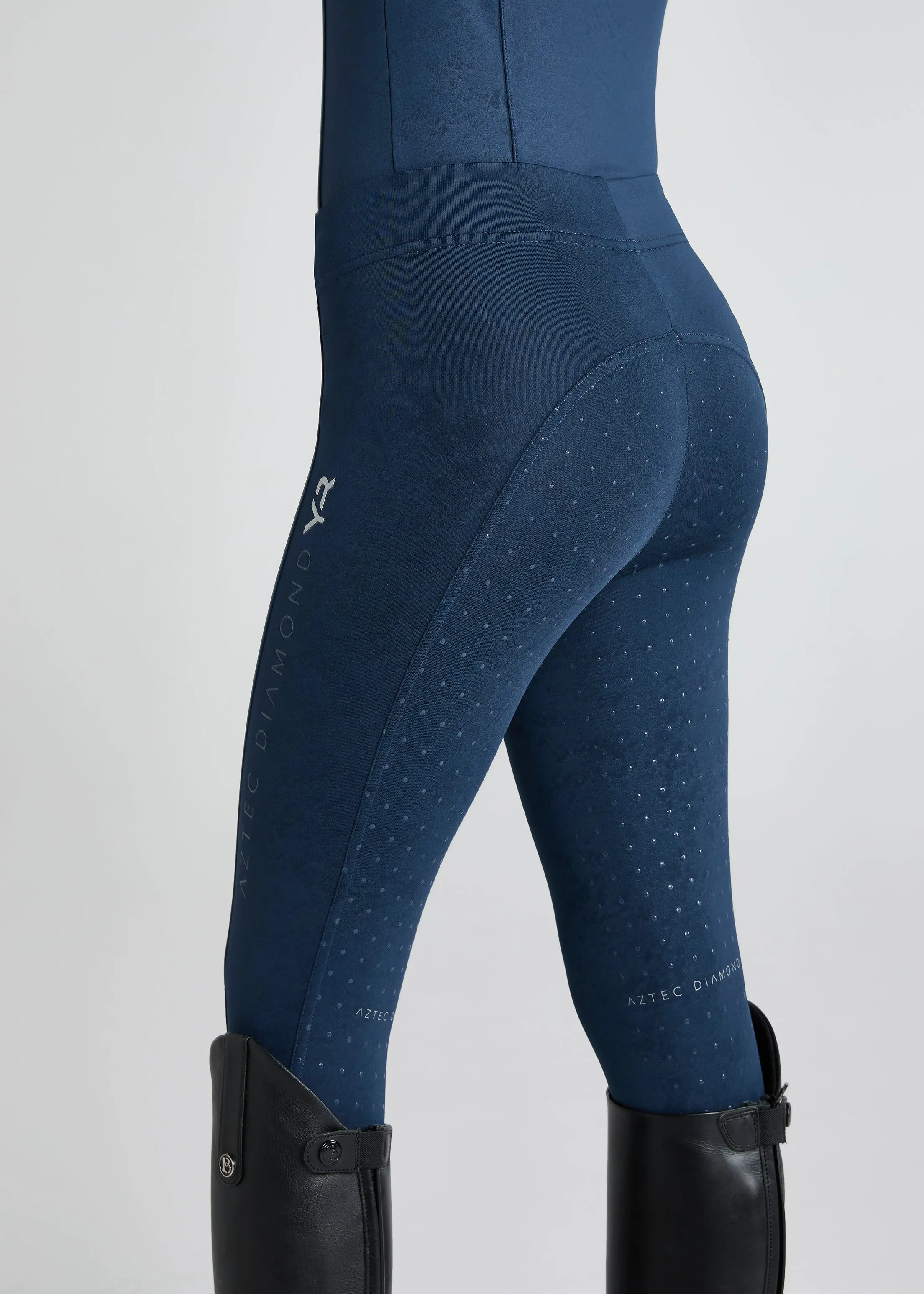 YR Navy Distressed Full Seat Leggings