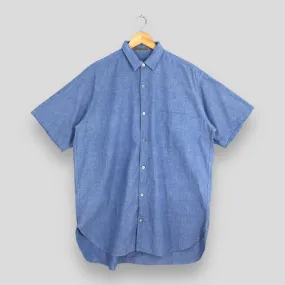 Ys For Men Yohji Yamamoto Blue Shirt XLarge