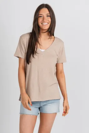 Z Supply Beachport Tee Putty