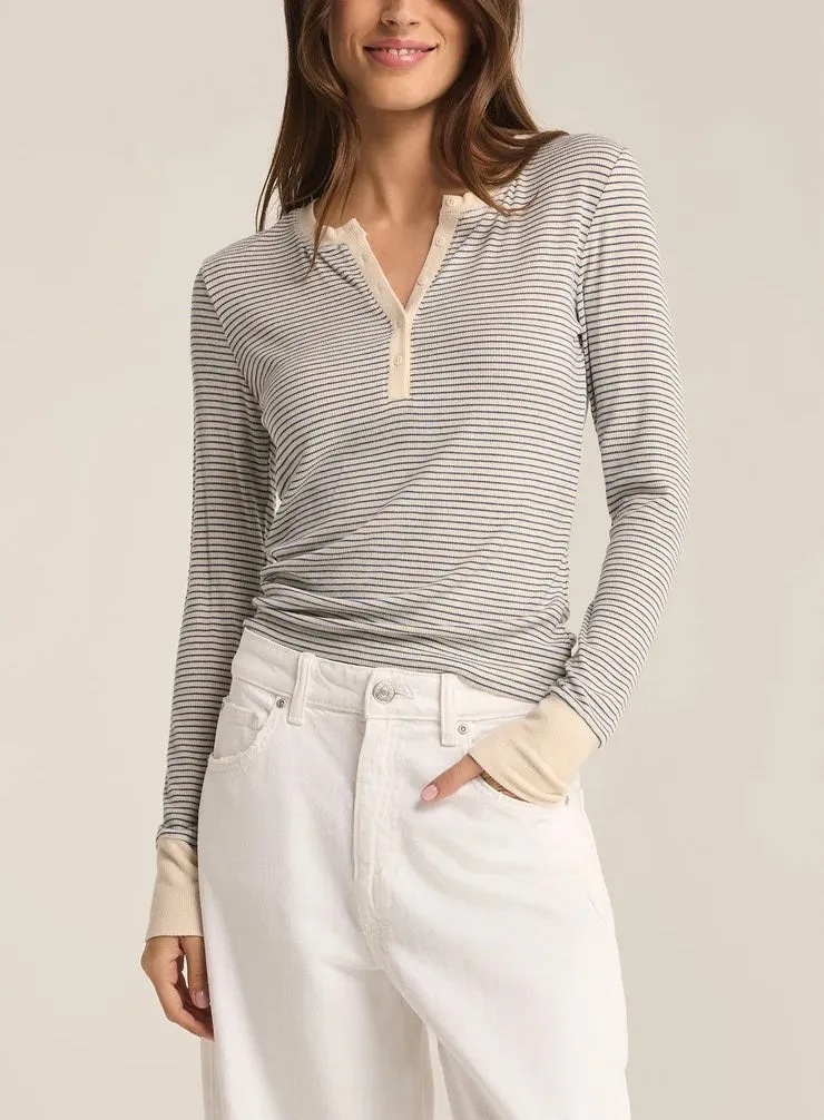 Z Supply Scarlett Stripe Rib Henley