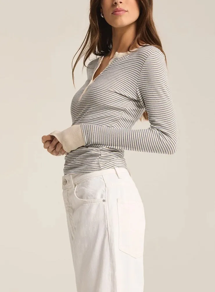 Z Supply Scarlett Stripe Rib Henley